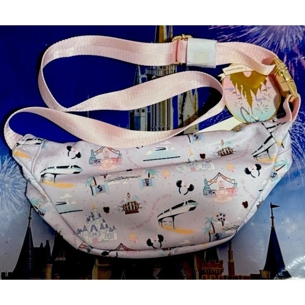 Disney Parks 2025 WDW Fanny Pack Stoney Clover Lane Monorail Magic Kingdom New